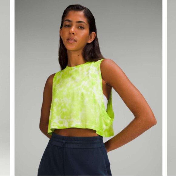 Brand New Lululemon All Yours Cropped Cotton Tank Top *Tie Dye - Picture 1 of 7